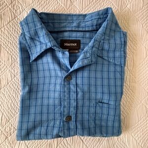 Marmot Short Sleeve Button Down Shirt Size Large